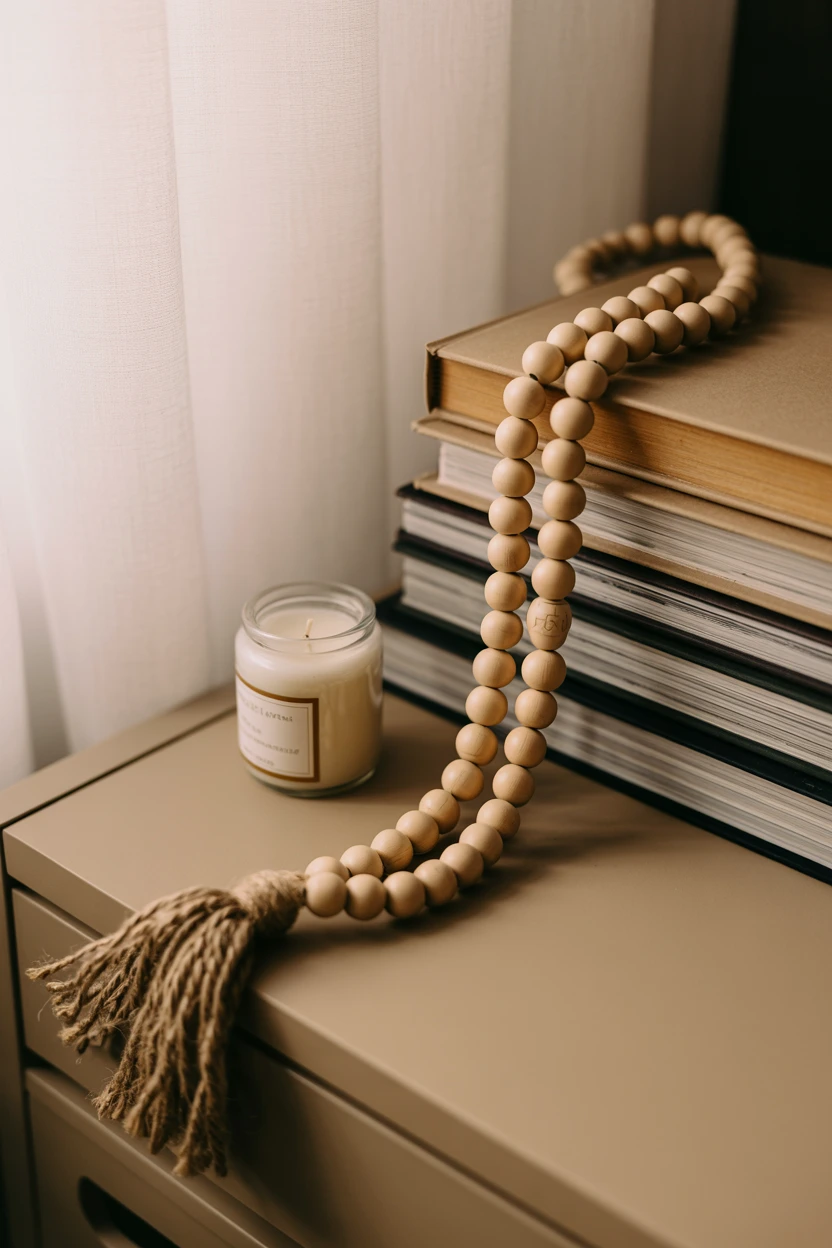 Wooden Bead Garlands as Decor