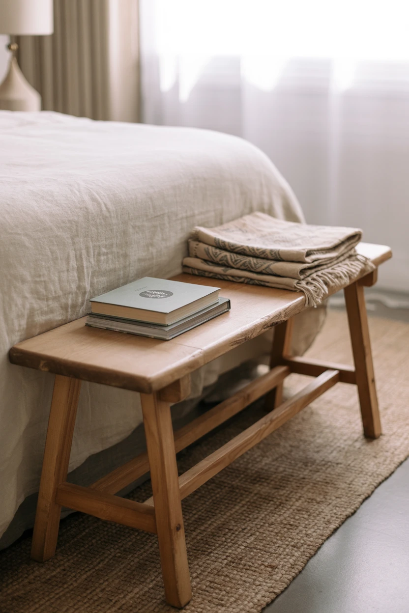 Using a Bench at the Foot of the Bed