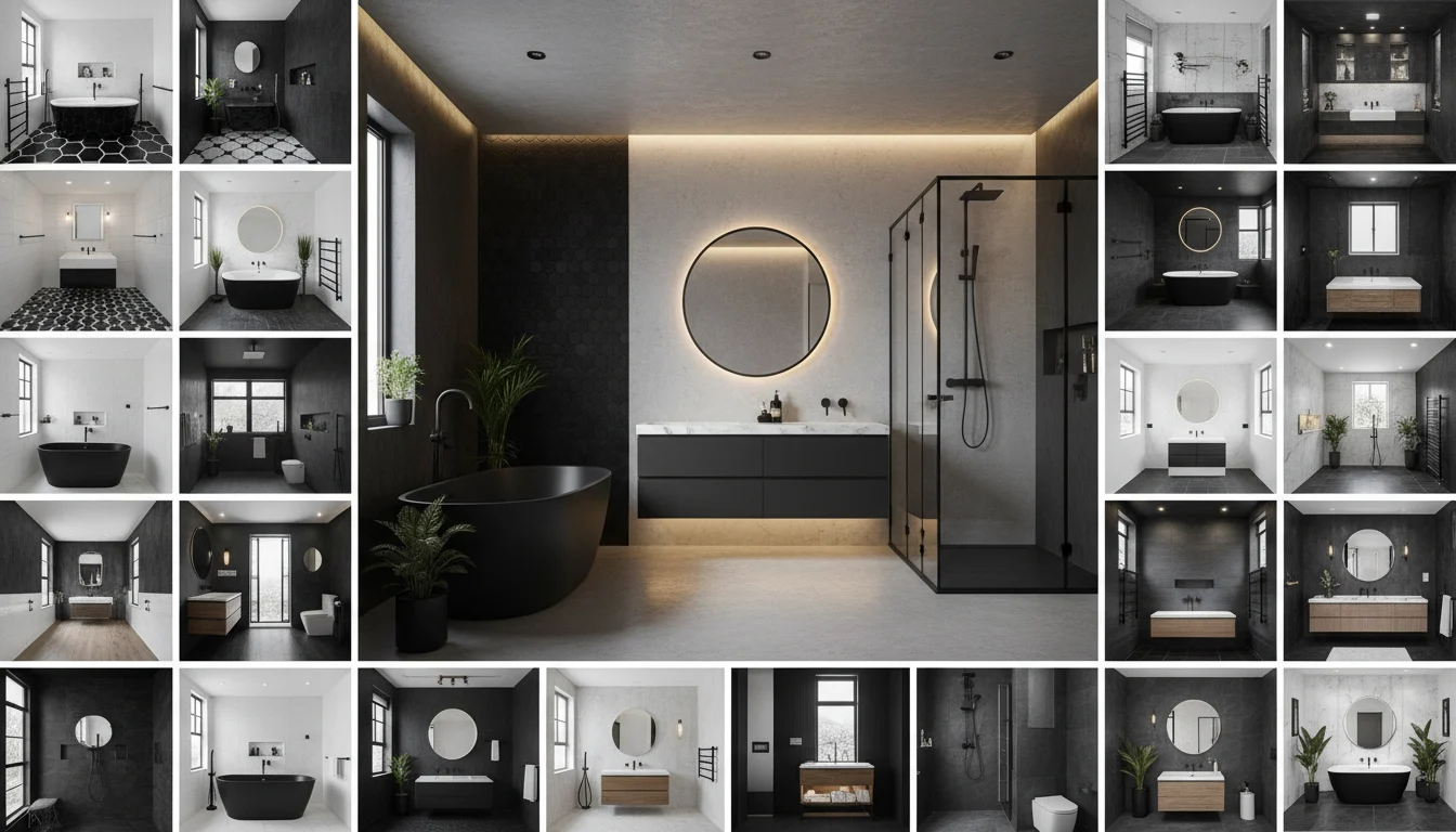 25 Stunning Modern Bathroom Designs with a Touch of Black