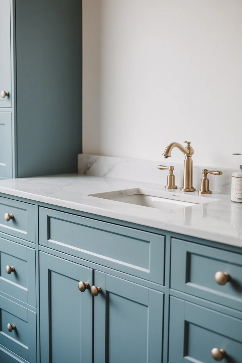 Incorporate a Shaker-Style Vanity in a Soft Color