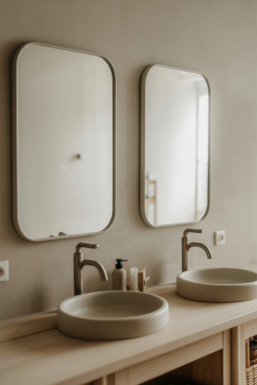 Hang Simple, Frameless or Thin-Framed Mirrors