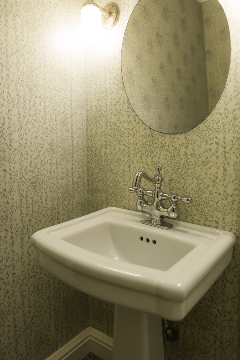 Use a Pedestal Sink for a Classic, Space-Saving Look