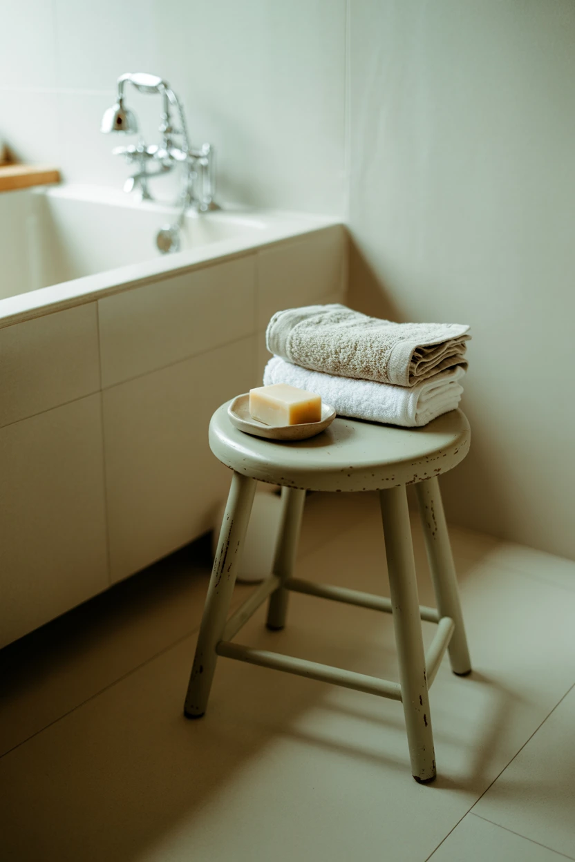 Add a Small Stool or Bench for a Resting Spot