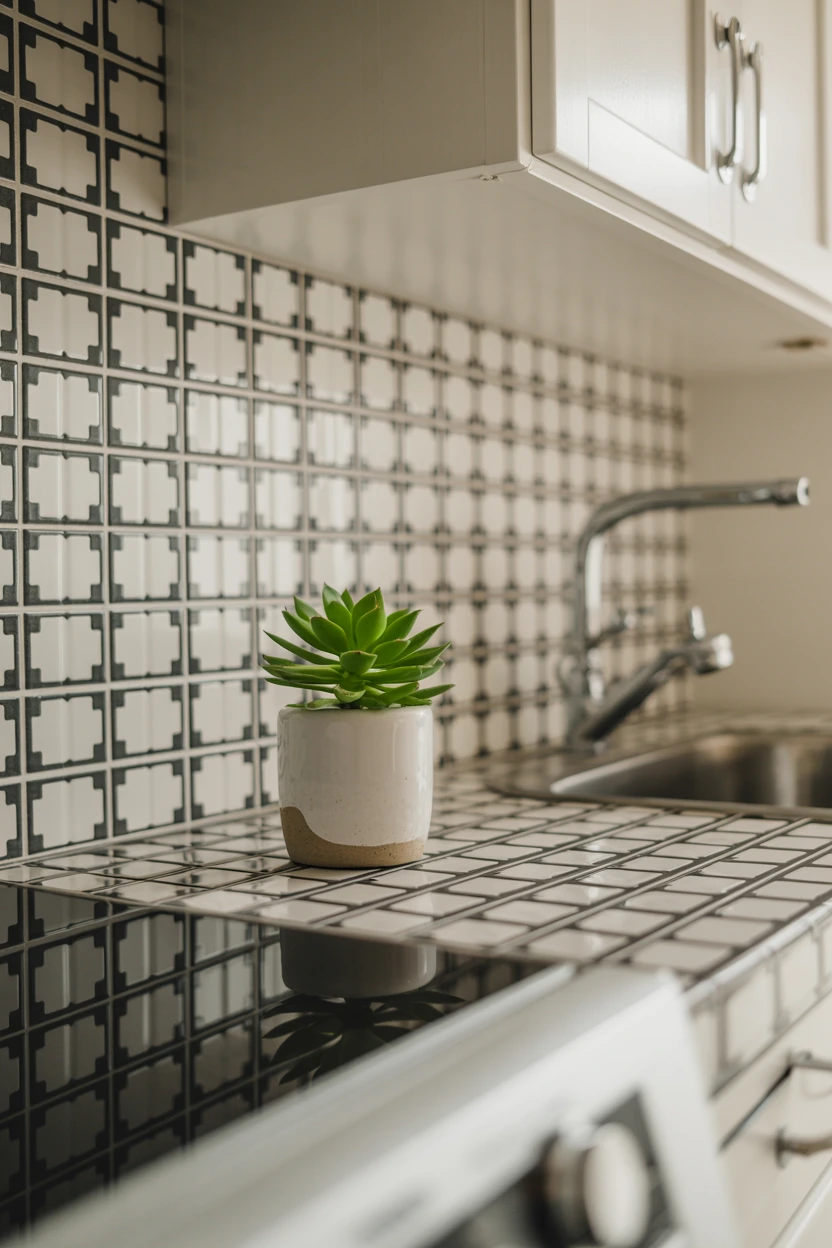 Add a Fun Peel-and-Stick Tile Backsplash