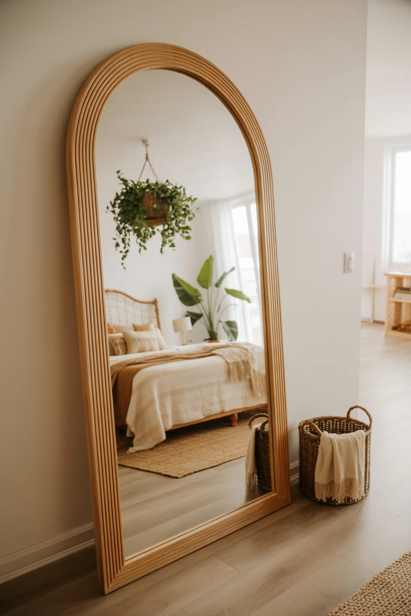 A Full-Length Leaning Mirror