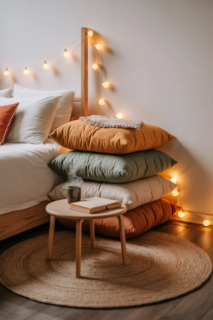 A Cozy Floor Cushion Nook