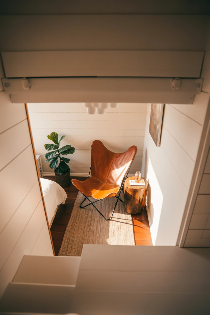 A Leather Accent Chair or Pillow