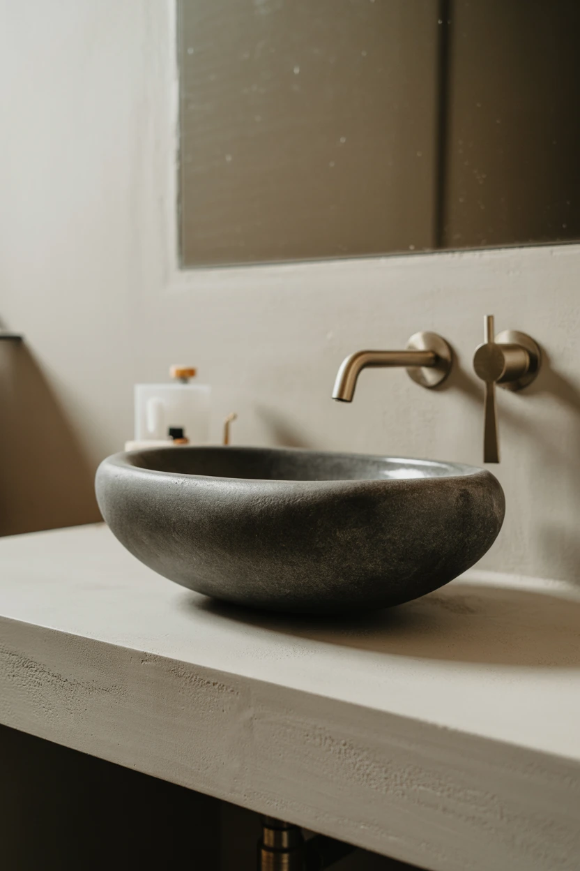 A Dramatic Black Sink or Basin