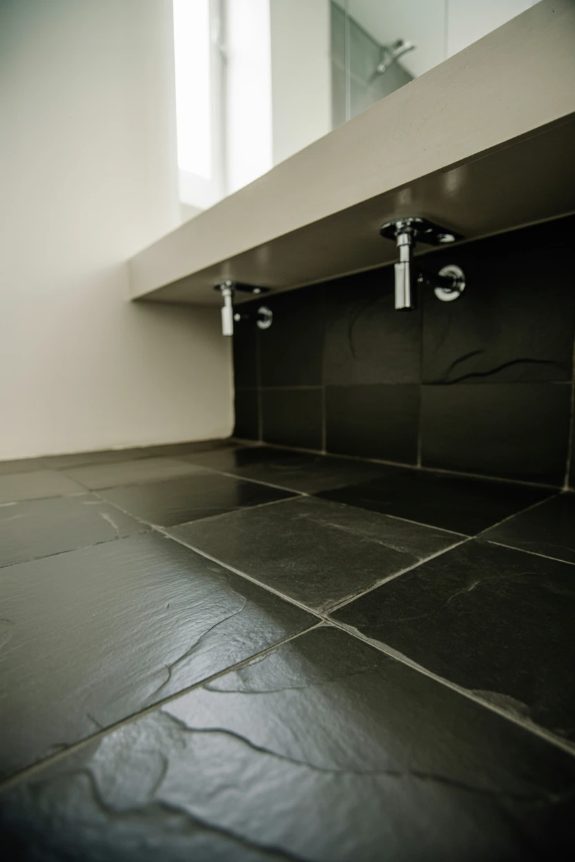 Black Slate Flooring for Texture