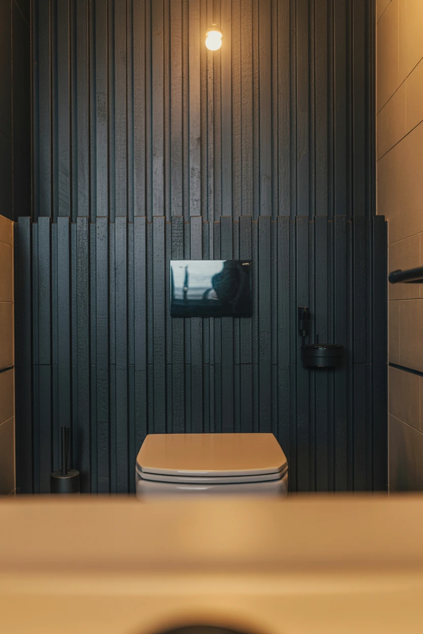 Black Vertical Wall Paneling