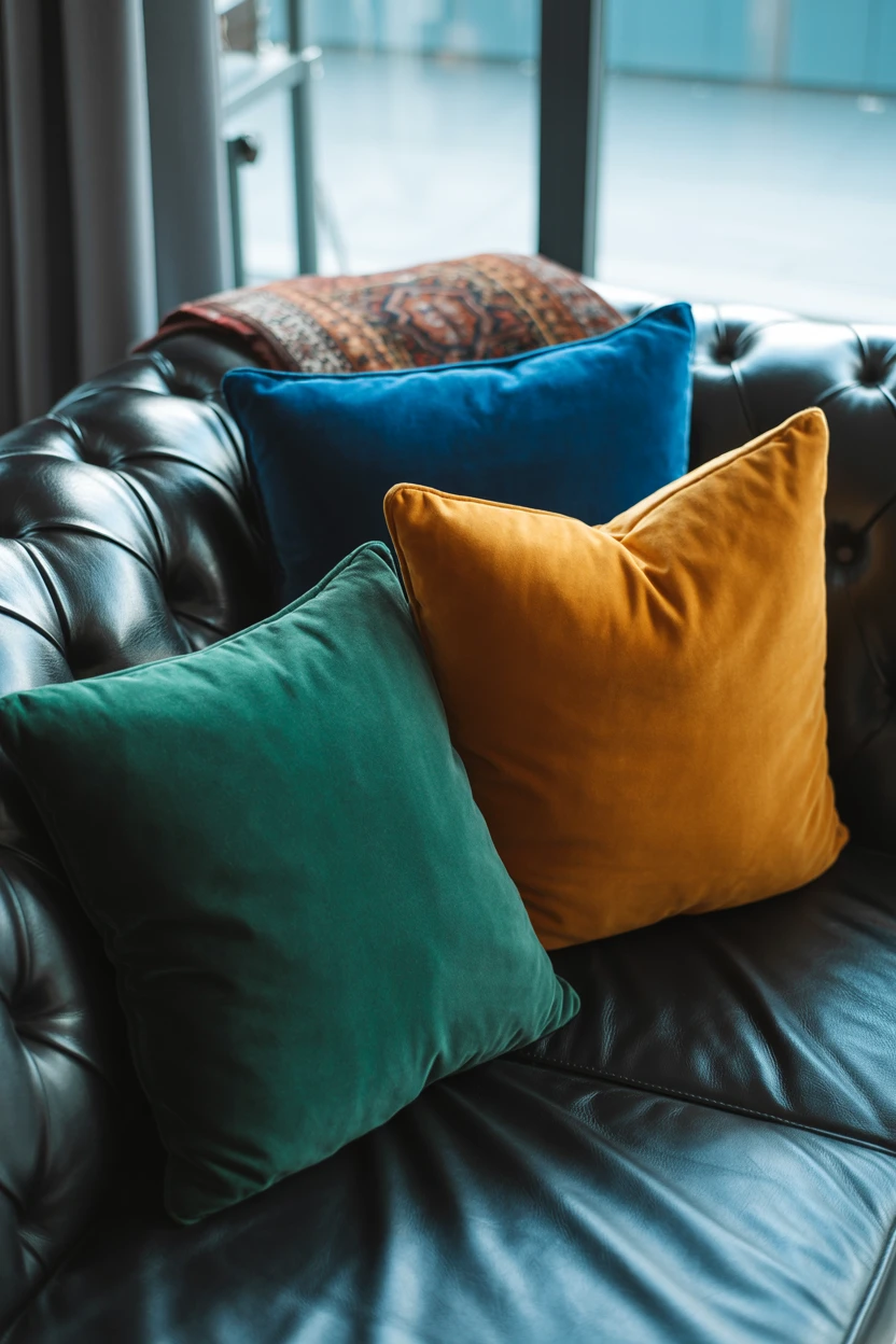 Layer with Jewel-Toned Velvet Pillows
