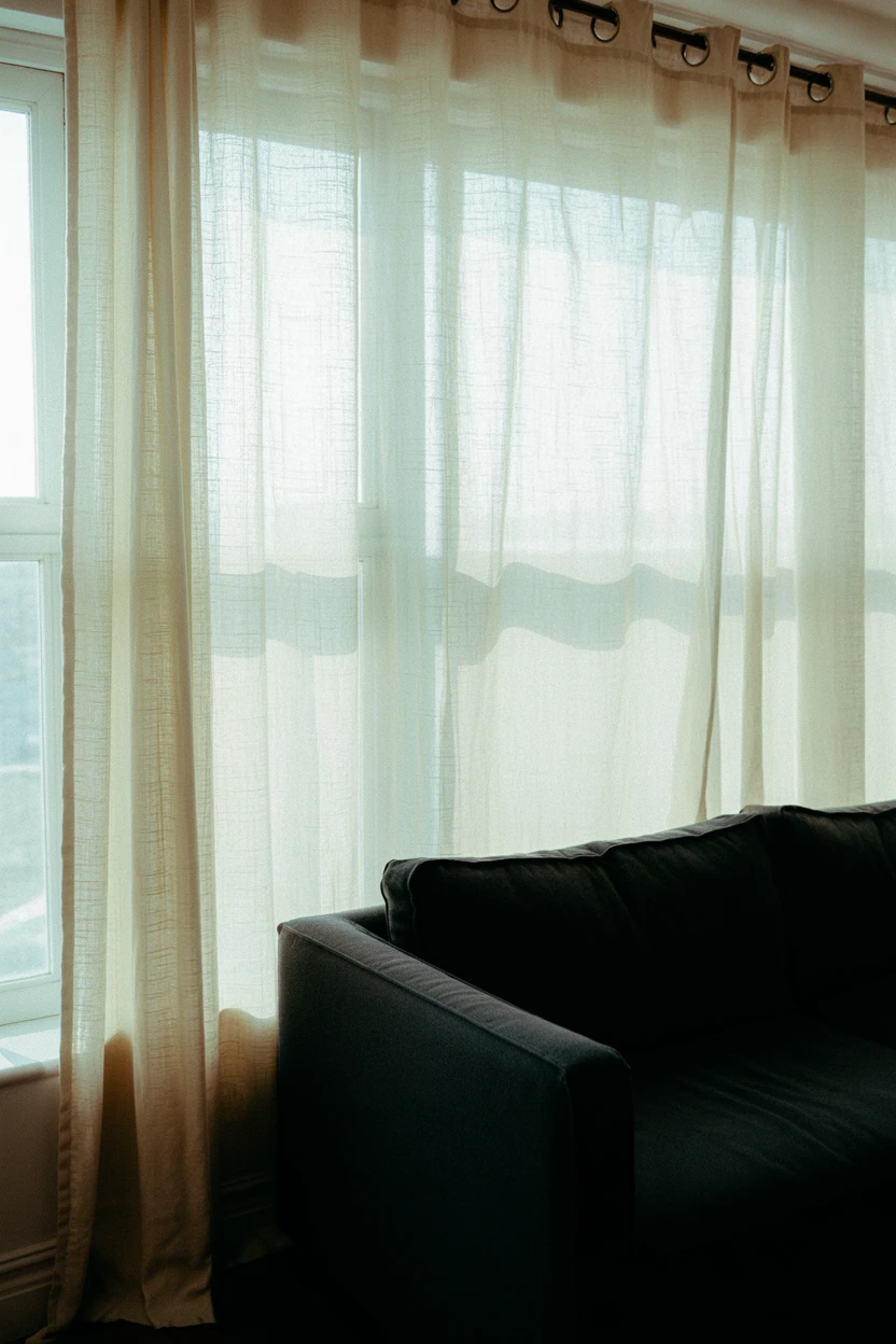 Soften with Sheer, Light-Filtering Curtains