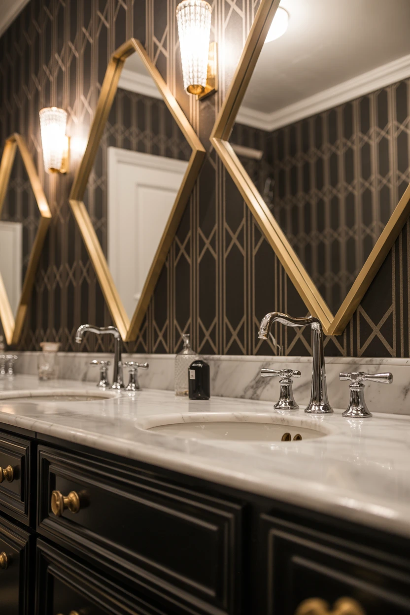 Art Deco Inspired Fixtures and Mirrors
