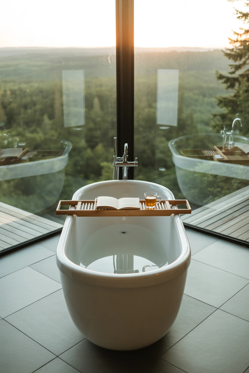 Soaking Tub with a Panoramic View