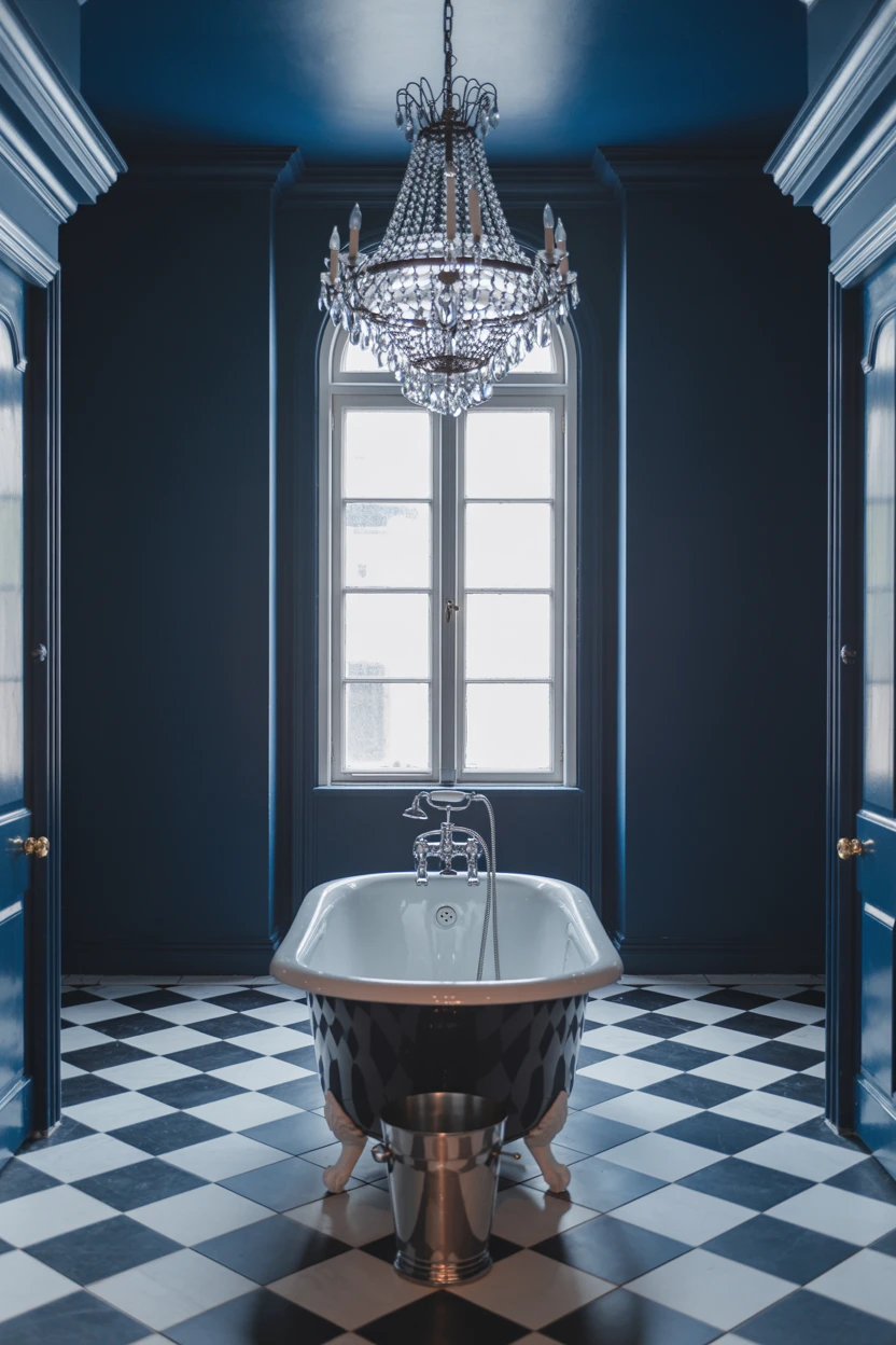 A Dramatic Chandelier as the Centerpiece