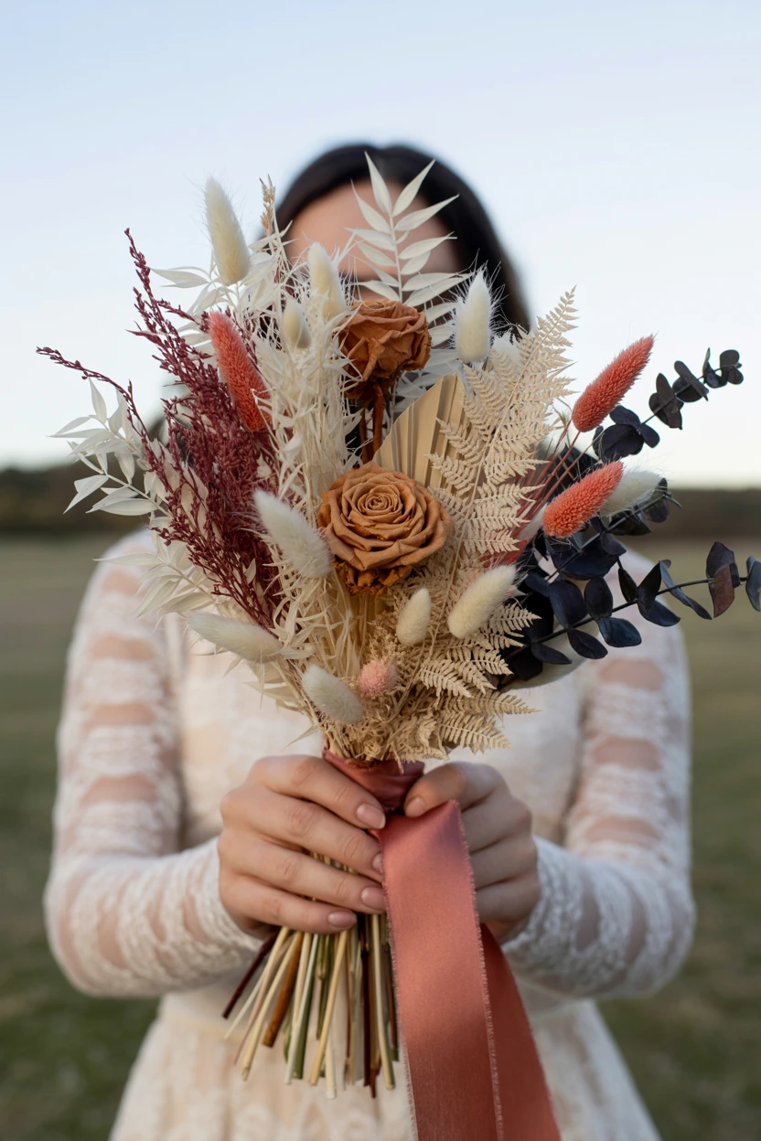 A Wild, Dried Flower Bouquet