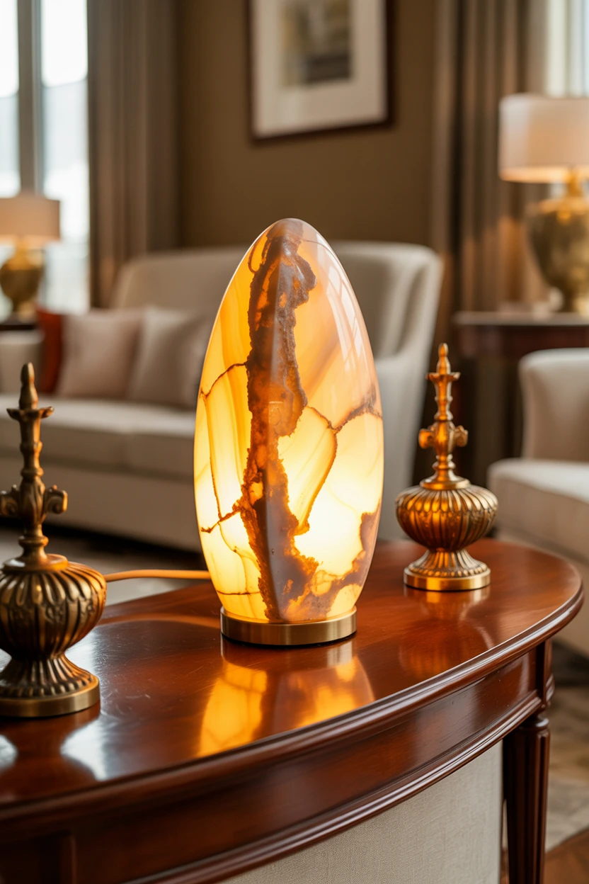 Onyx or Alabaster Lamps