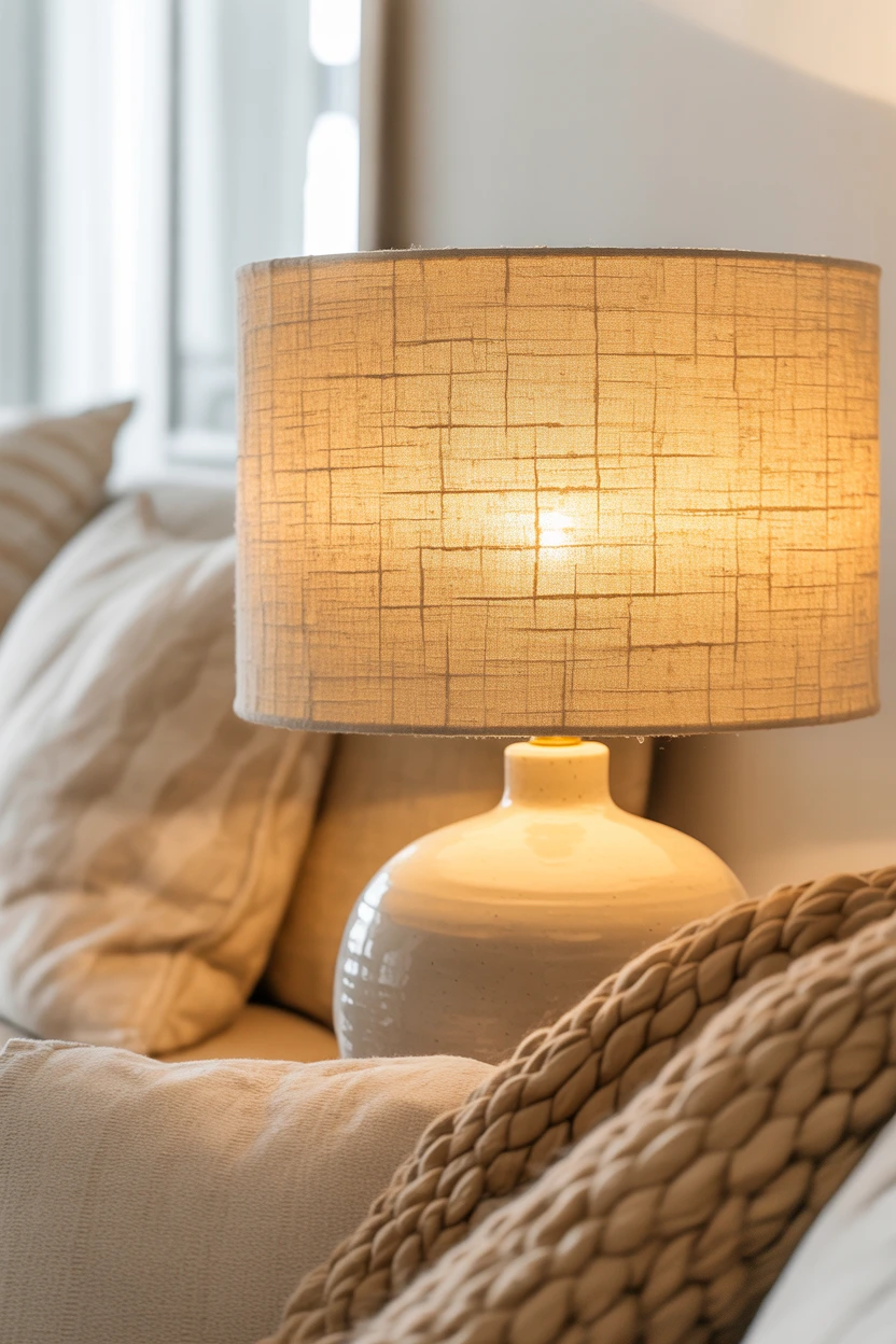 Textured Linen Lamp Shades