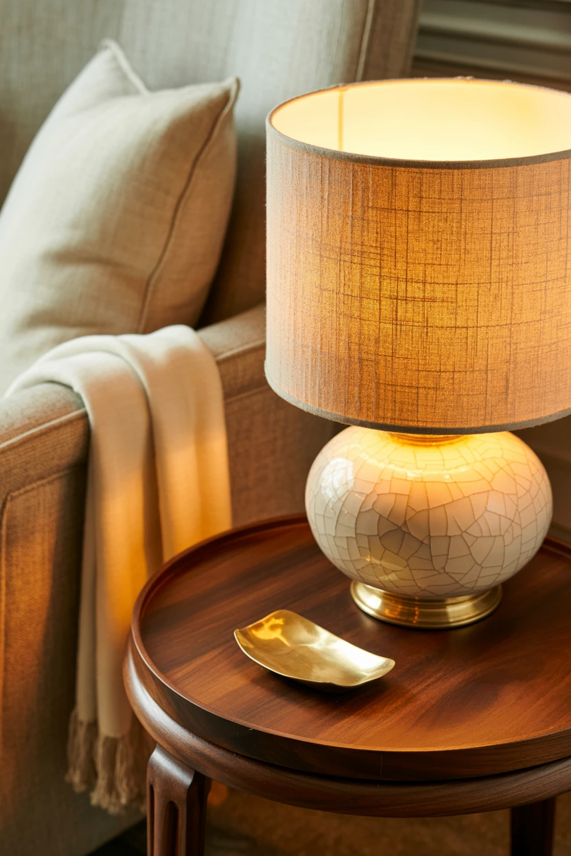Table Lamps with Textured Shades